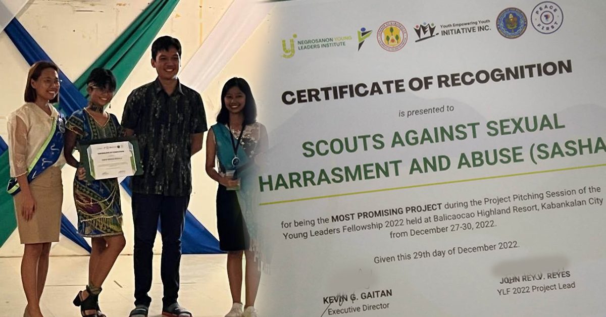 Scout-led anti-sexual assault movement recognized as “Most Promising Project” of Young Leaders Fellowship 2022